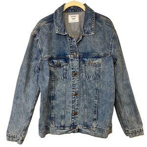 Old Navy Denim Jacket Medium Tall Boyfriend Style